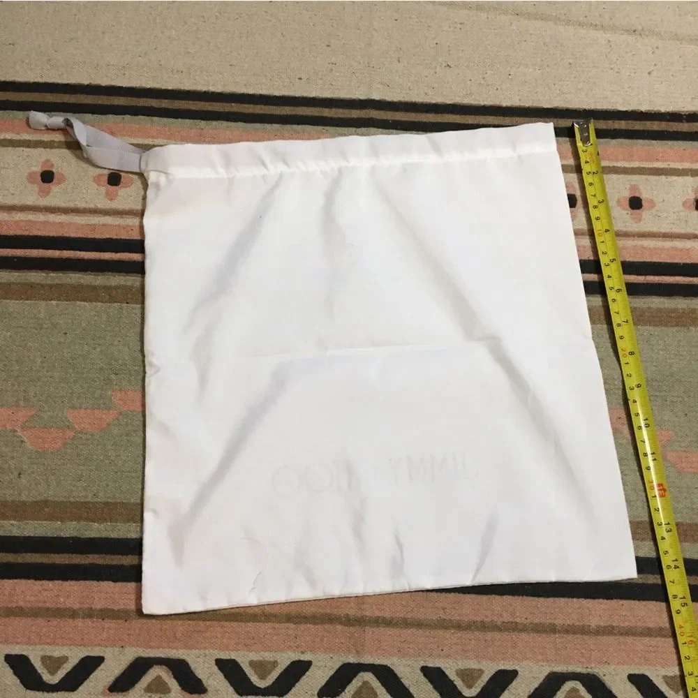 Jimmy Choo White Dustbag medium approx 13” x 14” Good for travel shoes